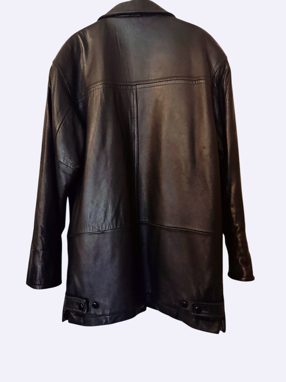 Preston & York Black Genuine Lambskin Leather Coat Jacket Small S Quilted Lining - Picture 2 of 6